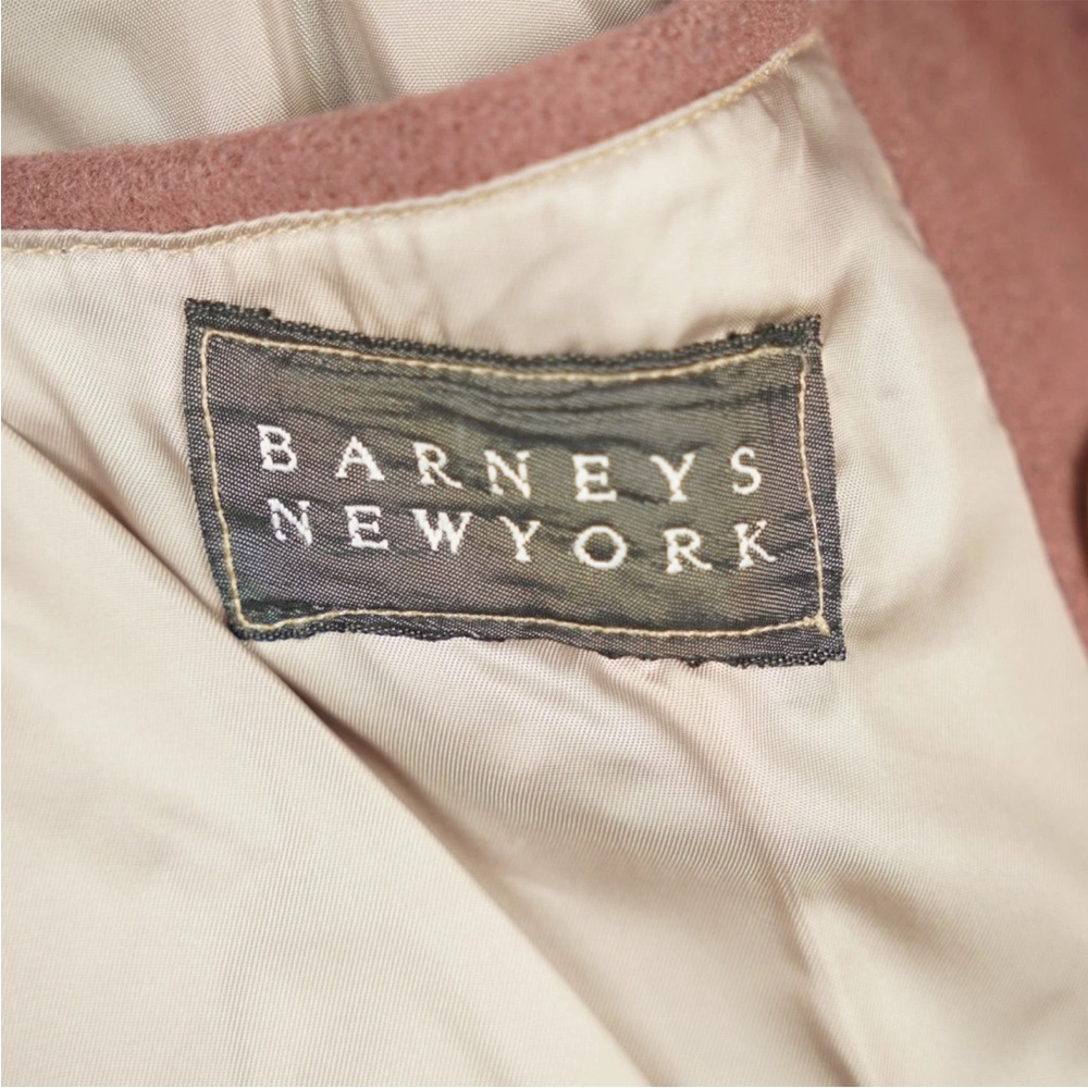 Vintage Barneys New York By American Craftsmen Pure Wool Overcoat Mens 36 Pink - Picture 4 of 15
